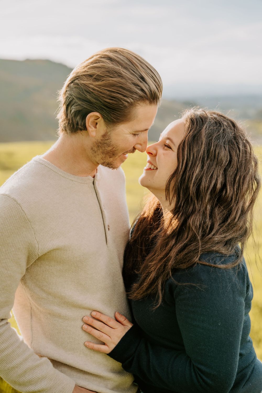 Loving couple golden hour photoshoot