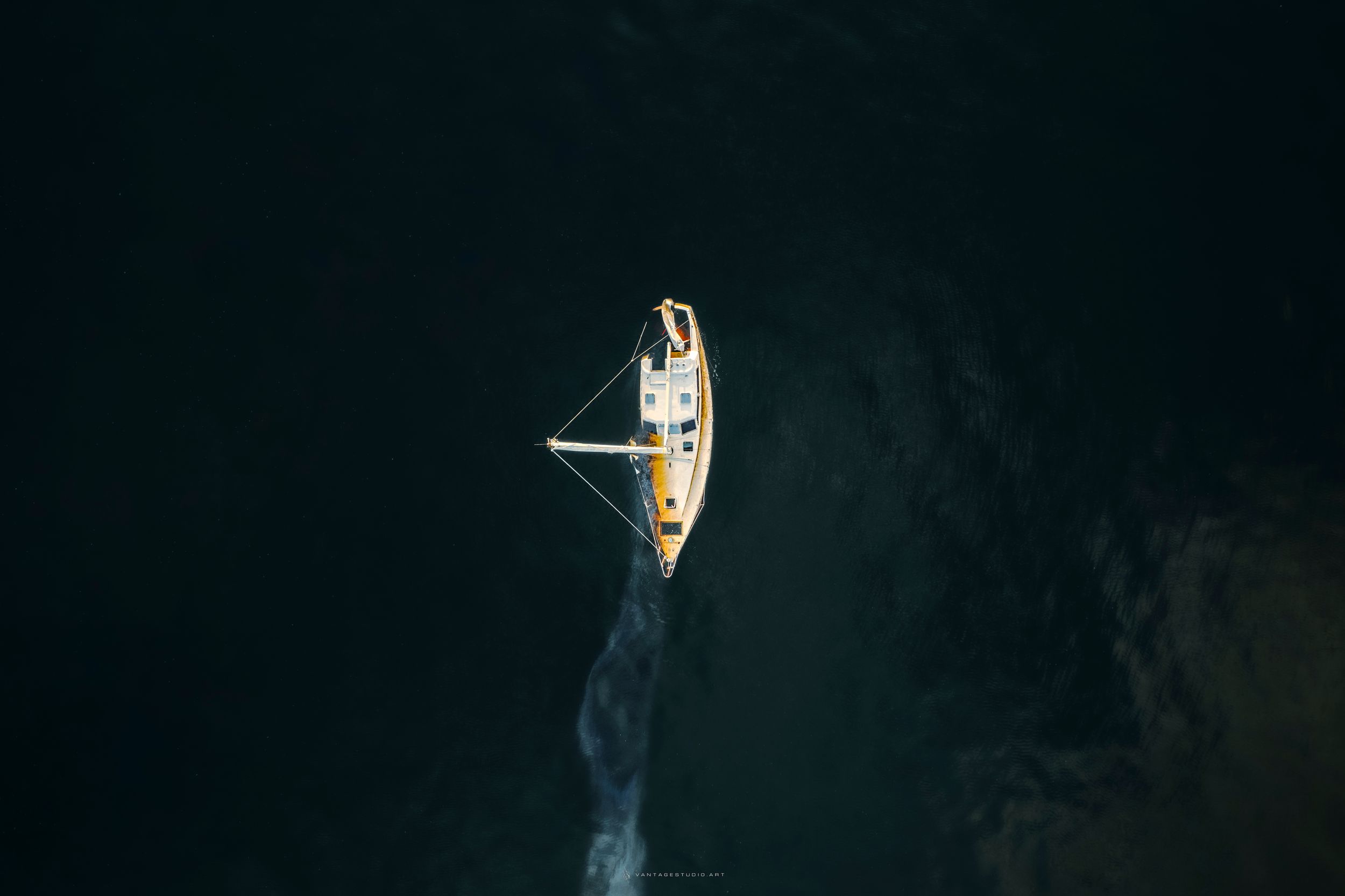 Hurricane Ian aftermath. Fine art print of a yacht after Hurricane Ian leaking oil, this fine art wall piece looks amazing in a canvas!