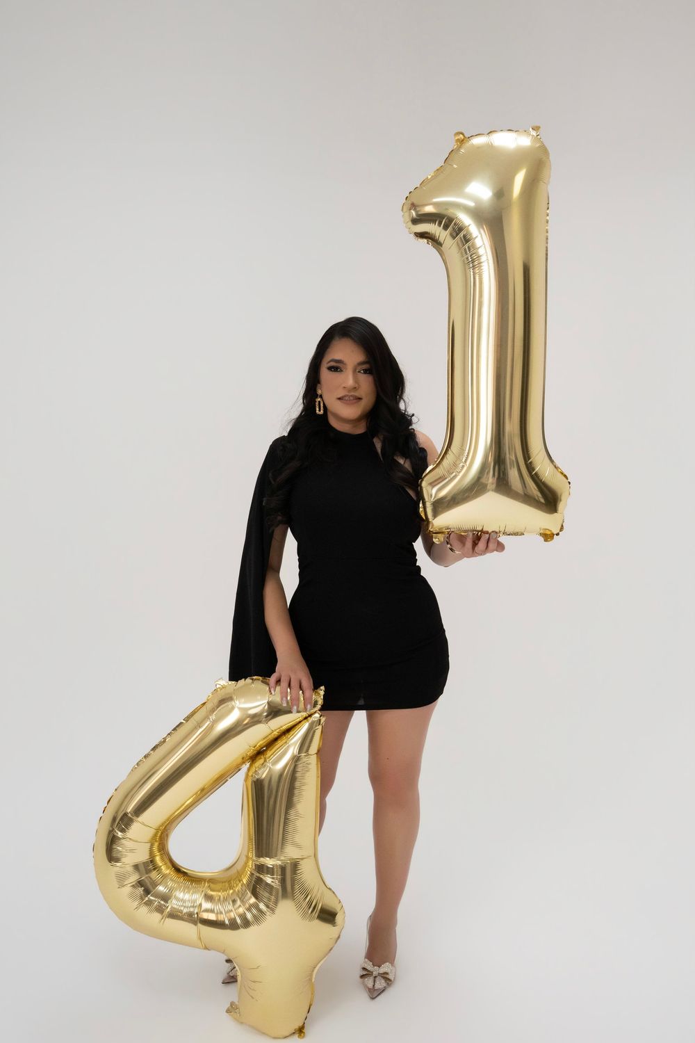 Birthday photoshoot of a woman in studio setting in Palatine, IL