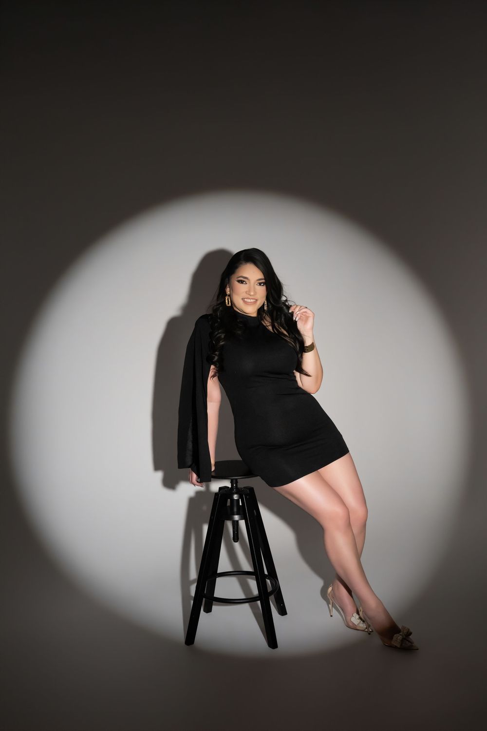 Birthday photoshoot of a woman in studio setting in Palatine, IL
