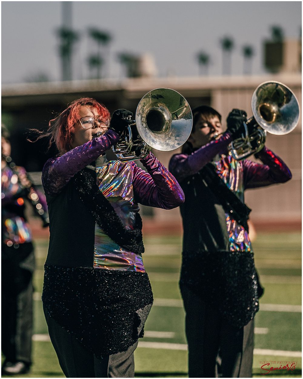 Phoenix Marching Band Senior Banners top 10 best Pictures group photos halftime performance images Anjeanette Photography senior ABODA AZMBA