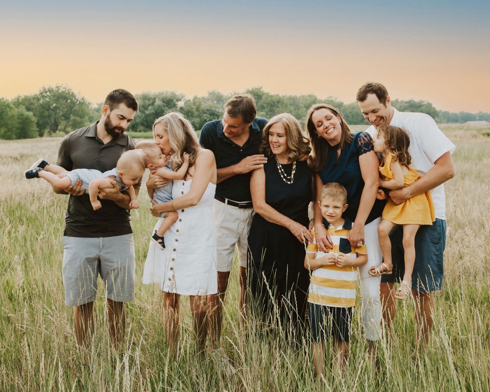 gorgeous sunset pic of family