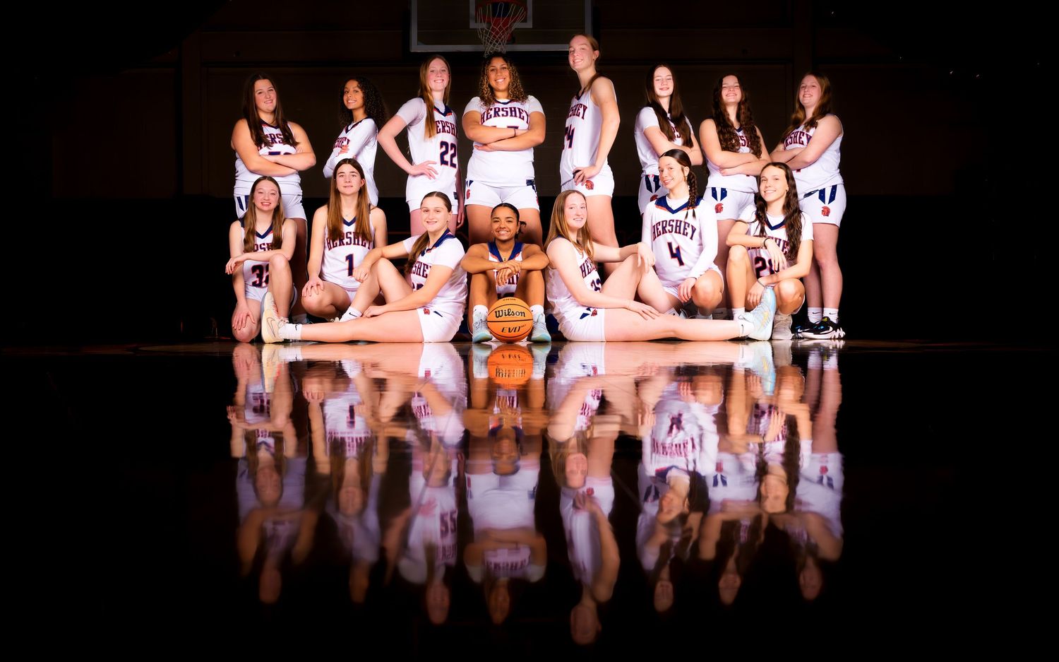 High school basketball team photo, Central PA sports photography by Deanna Fox, SportsFox Photography, Hershey PA
