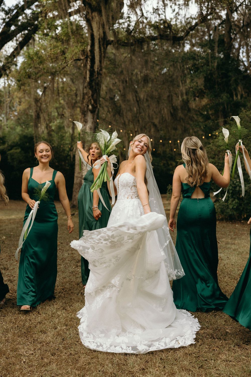 Bridesmaids dancing together at wedding venue in Coosada, Alabama