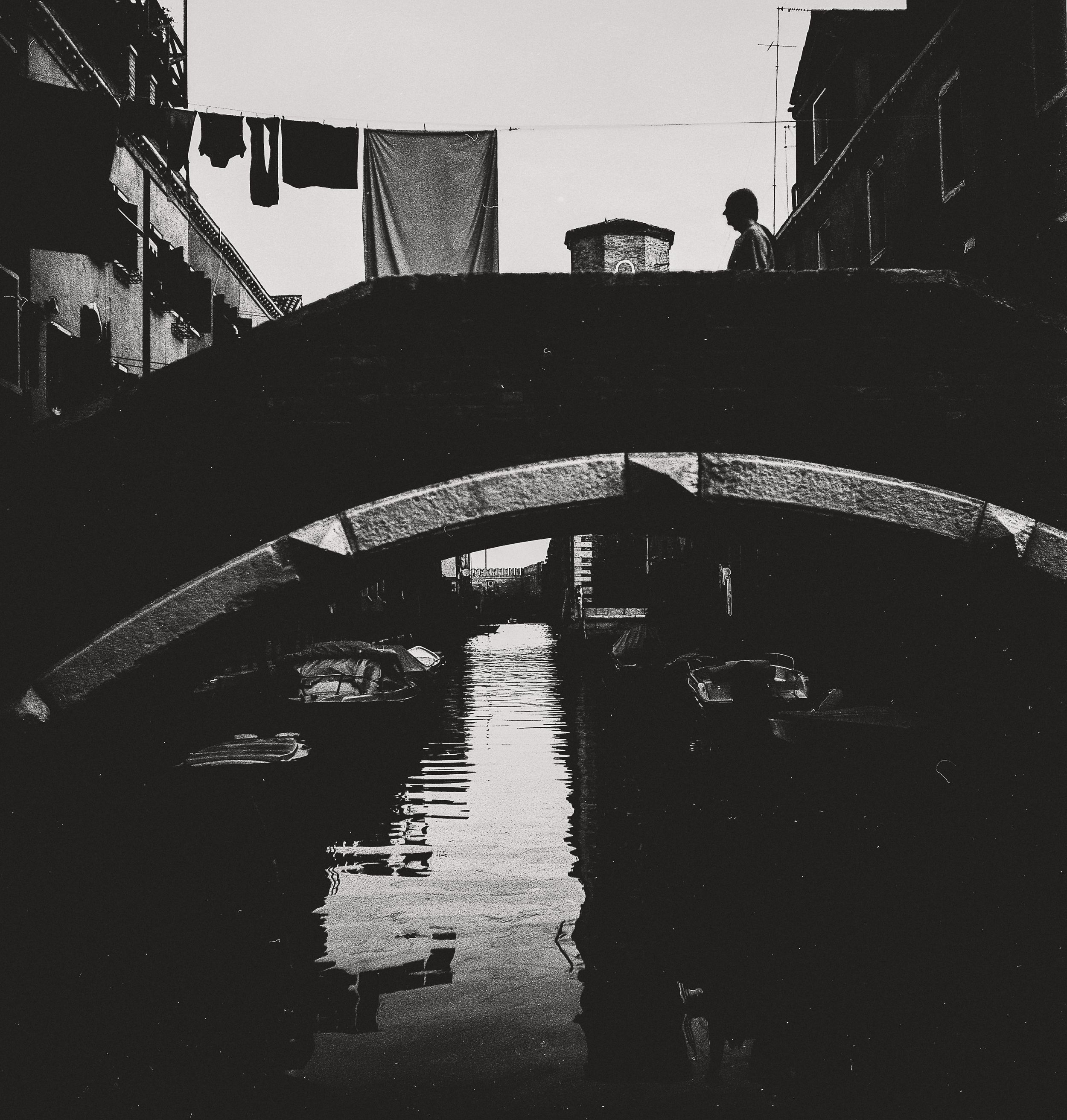 Passerby during the Biennale Arte in Venice, Italy. August, 2022