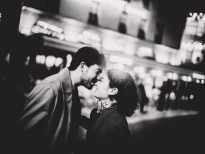 A couple dancing to Anouk Aimée's, 'Un Homme et Une Femme', moments before her death in Paris, France. June 18th, 2024