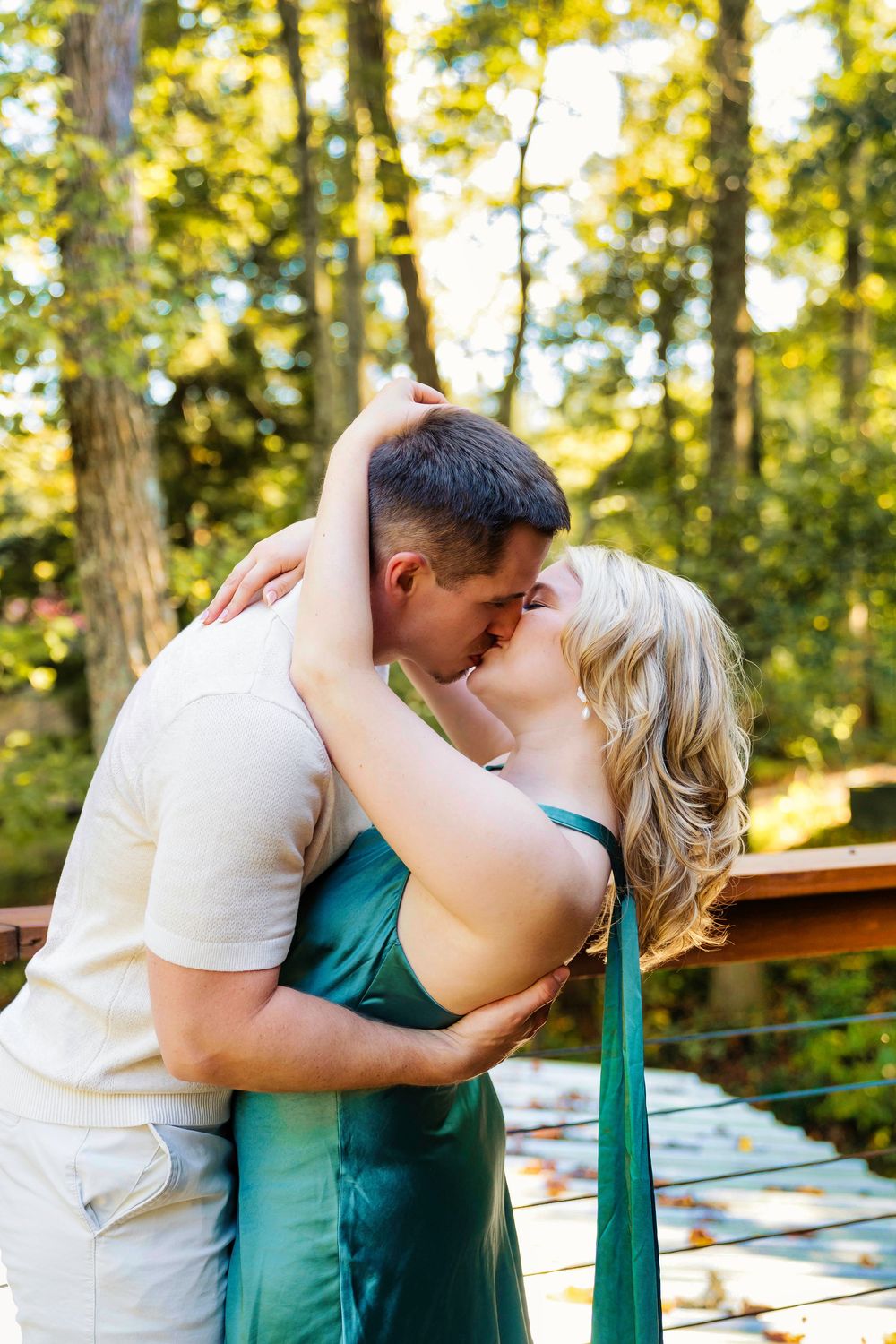 Maggie & Andrew's golden hour engagement at The Hangar wedding venue in Hocking Hills in Logan Ohio. Cincinnati Wedding Photographer