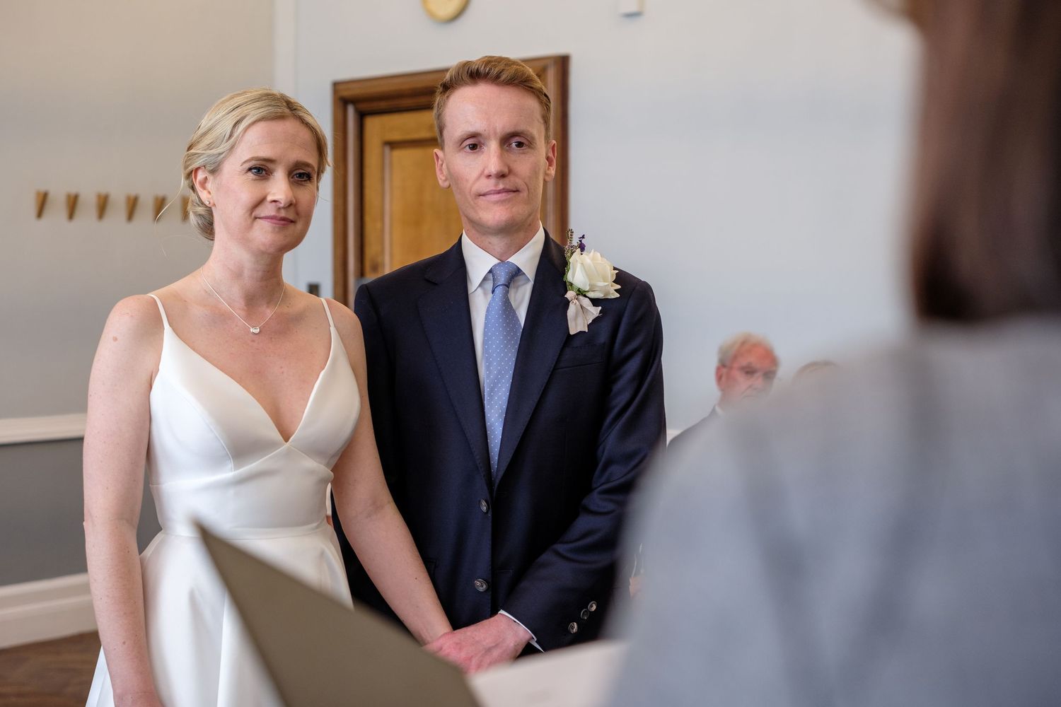 Couple getting married at Islington Town Hall