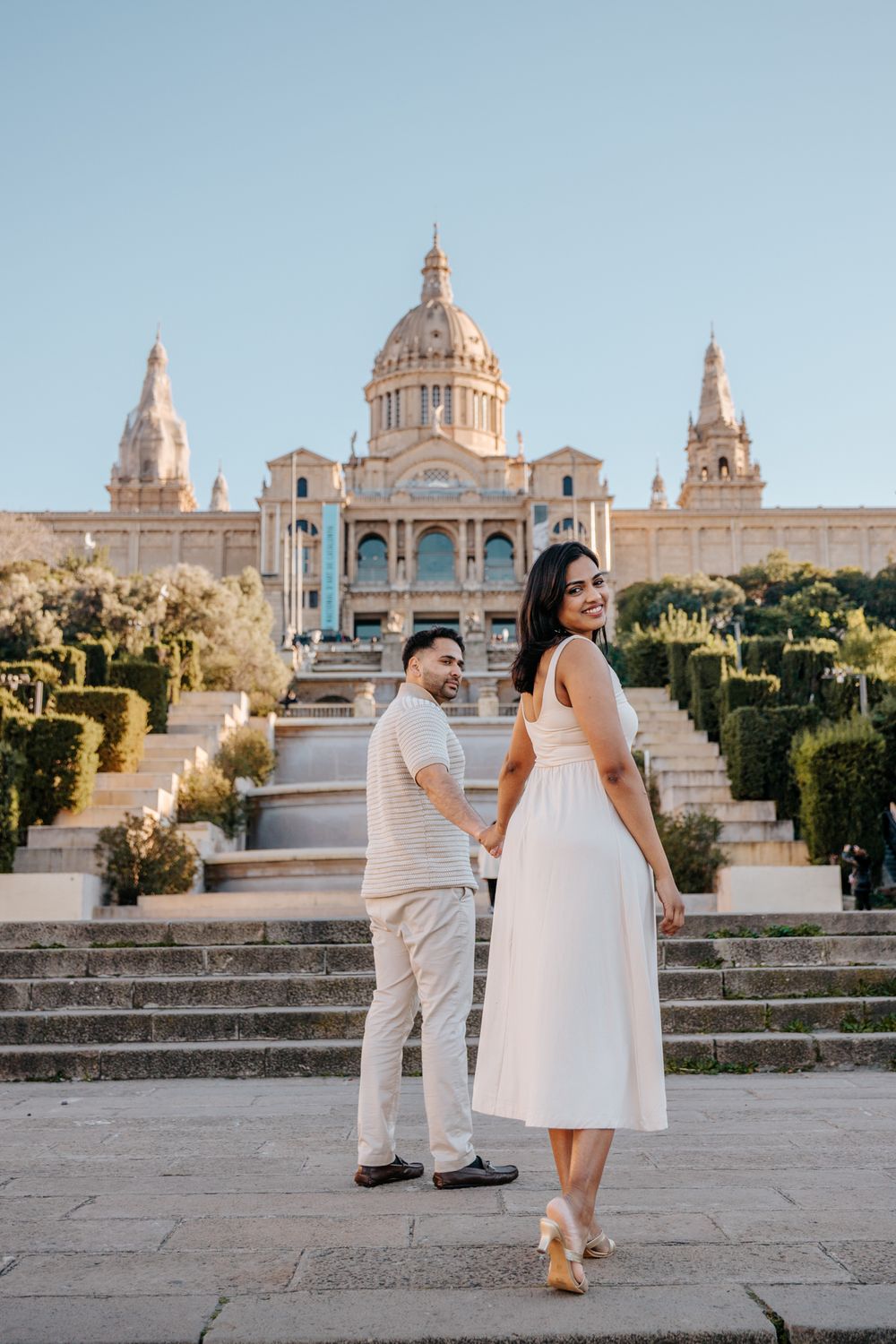Anniversary shoot with Barcelona views