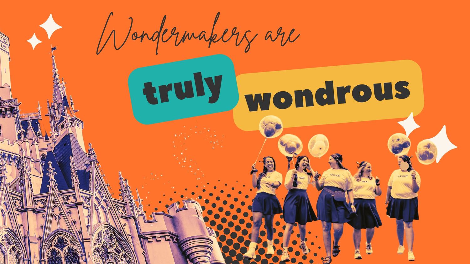 Wondermakers are truly wondrous
Photo of five travel agents dressed like imagineers in front of the Walt Disney World Castle