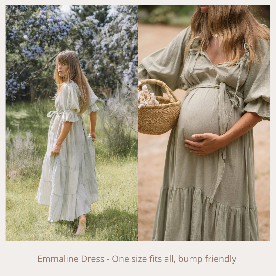 Client wardrobe dress, base green long dress