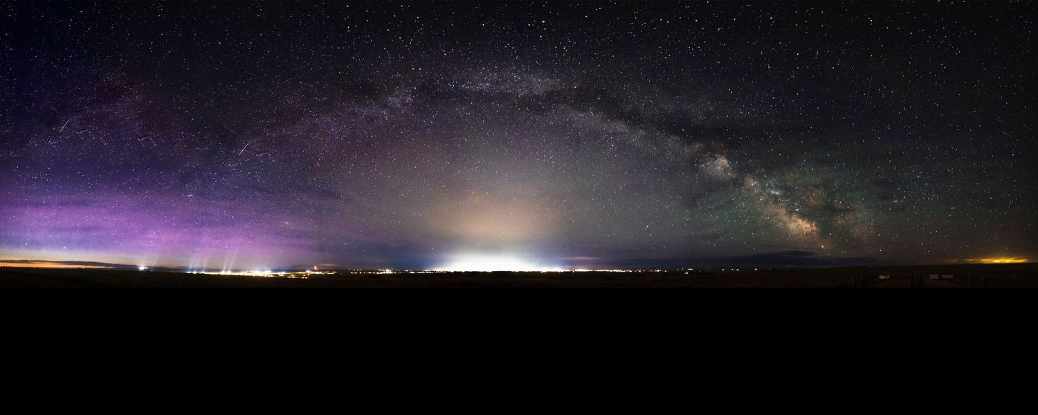 Panoramic image of the milky way