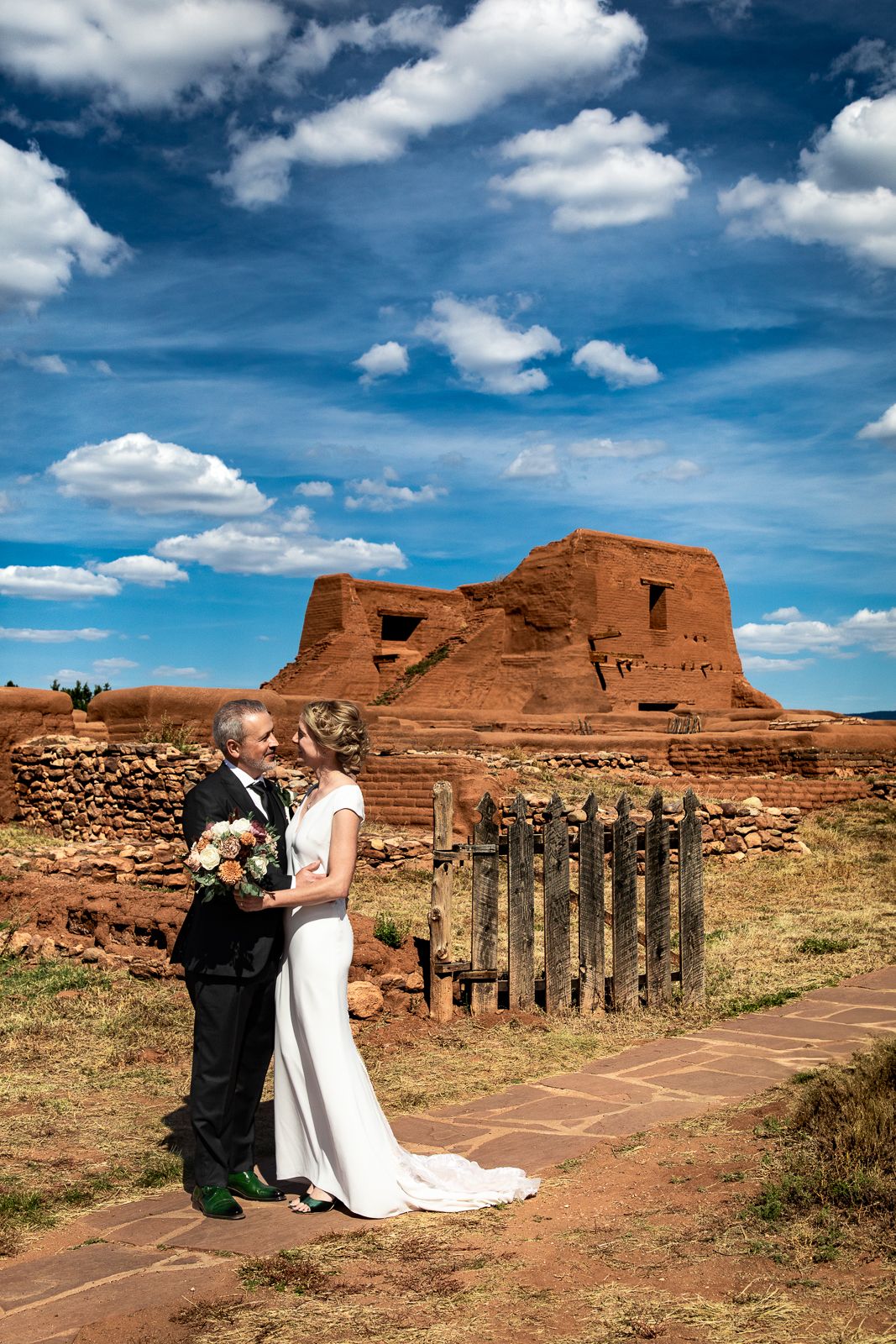 Beautiful outdoor New Mexico wedding photography; Pecos National Historical Park