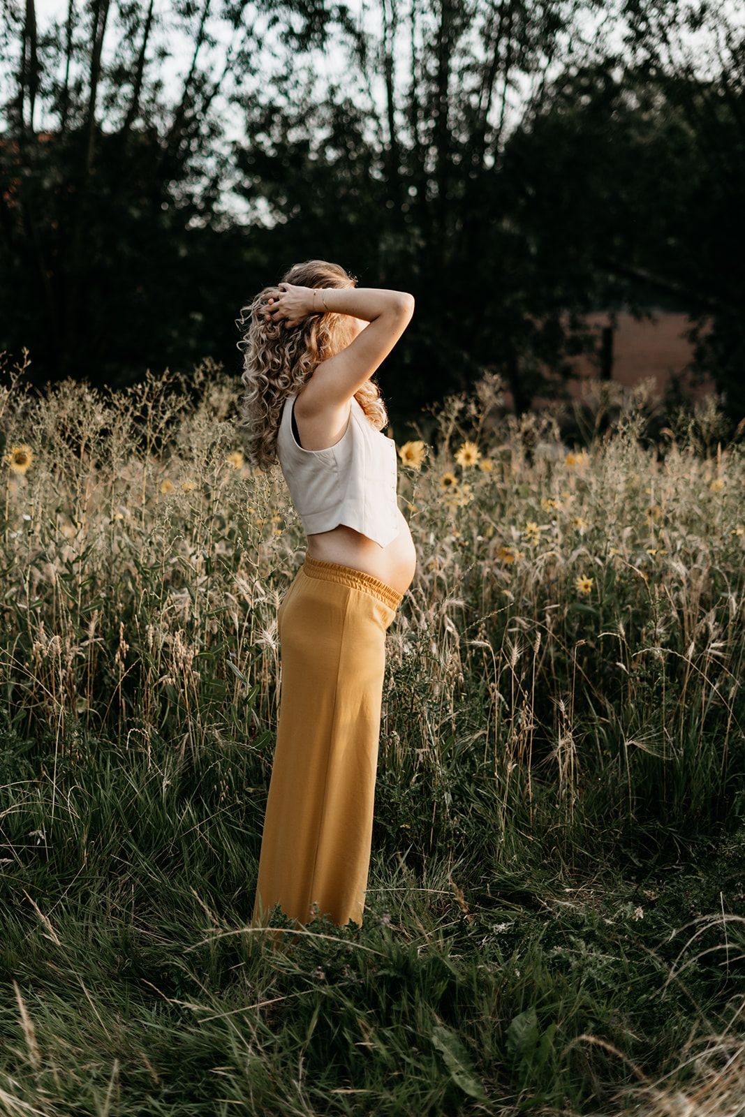 Zwangerschapsshoot, met keuze uit de cliënt closet.