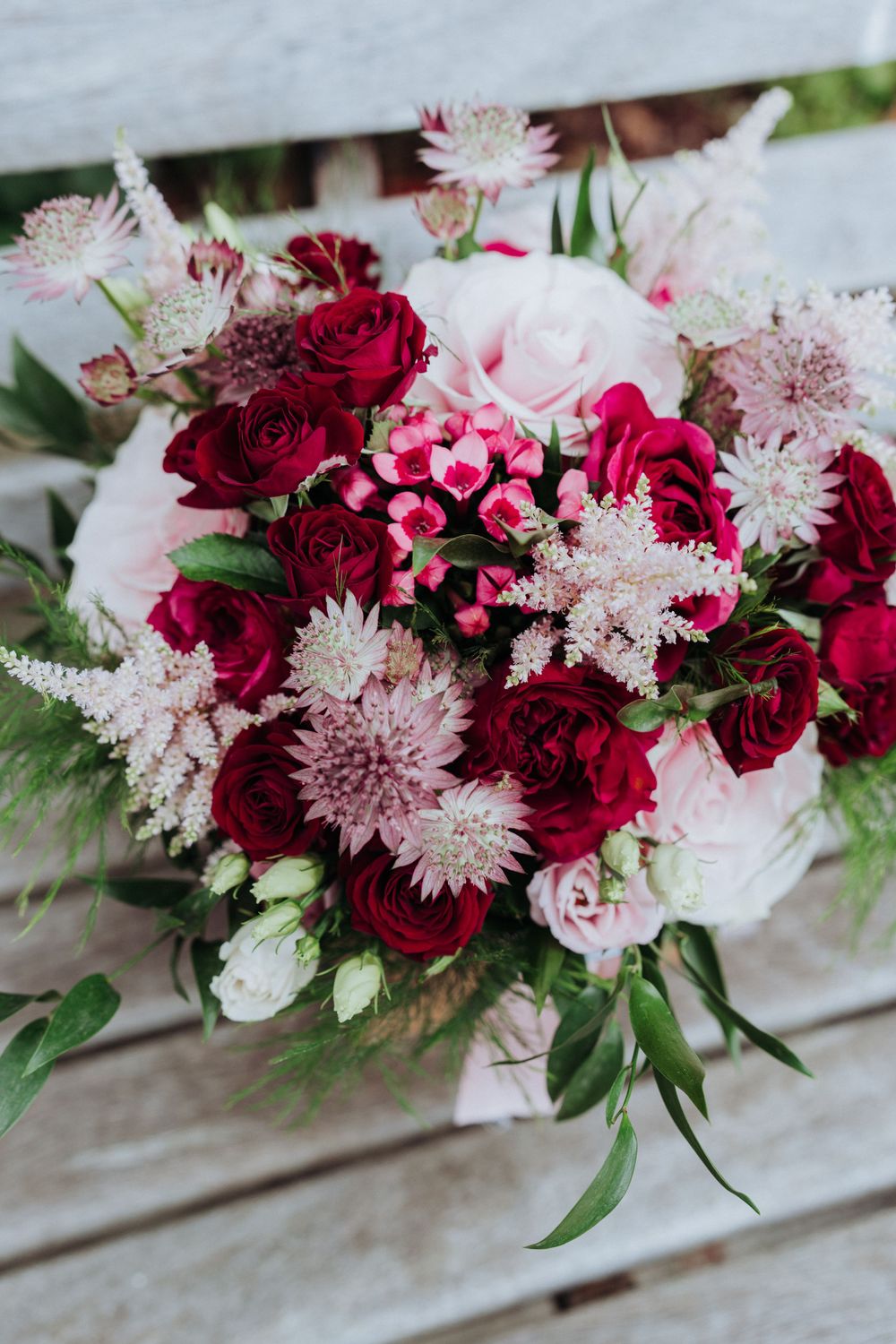 Photo of bridal bouquet at a Yorkshire wedding