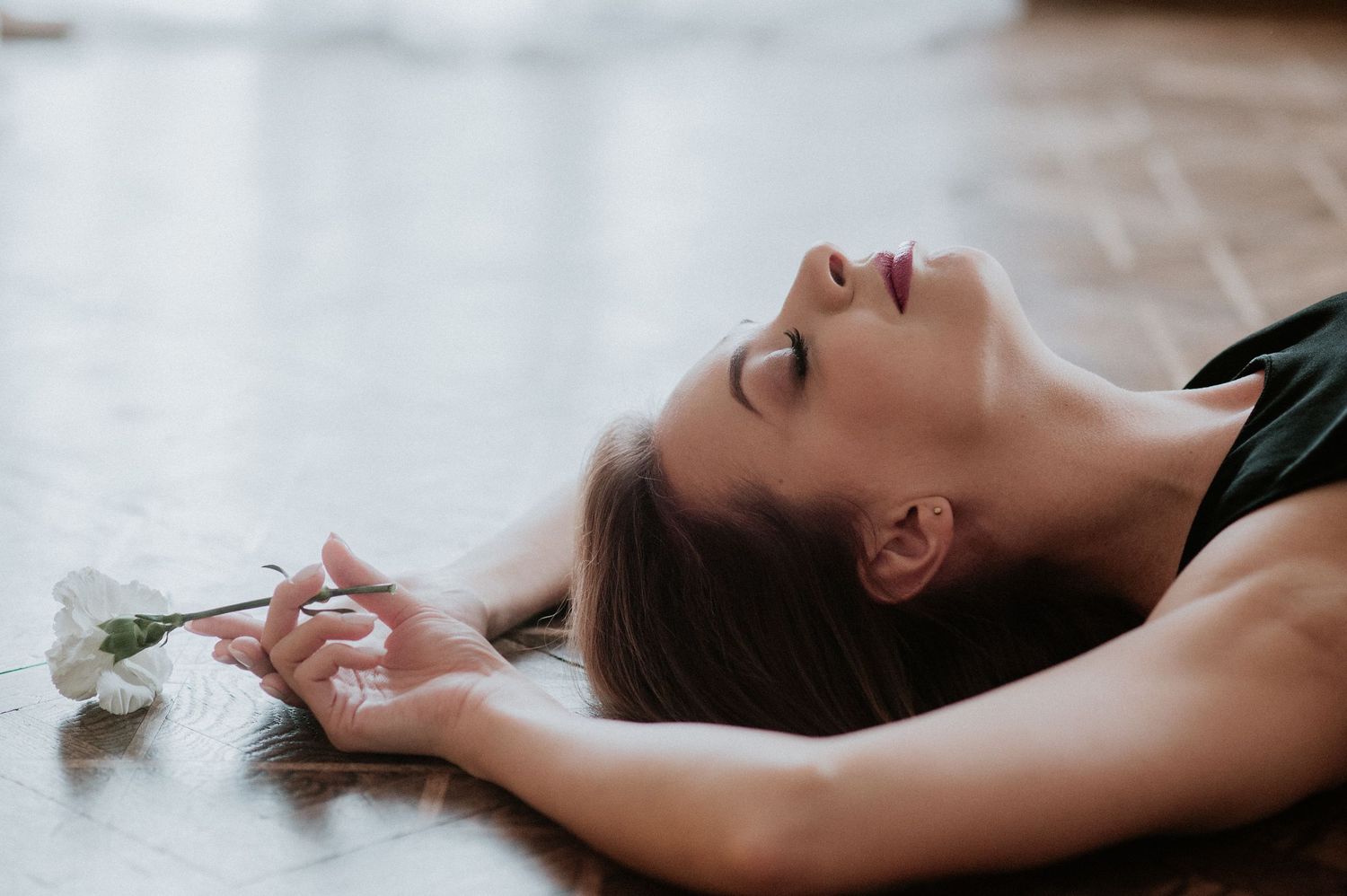 Soft morning light illuminates a peaceful resting pose.