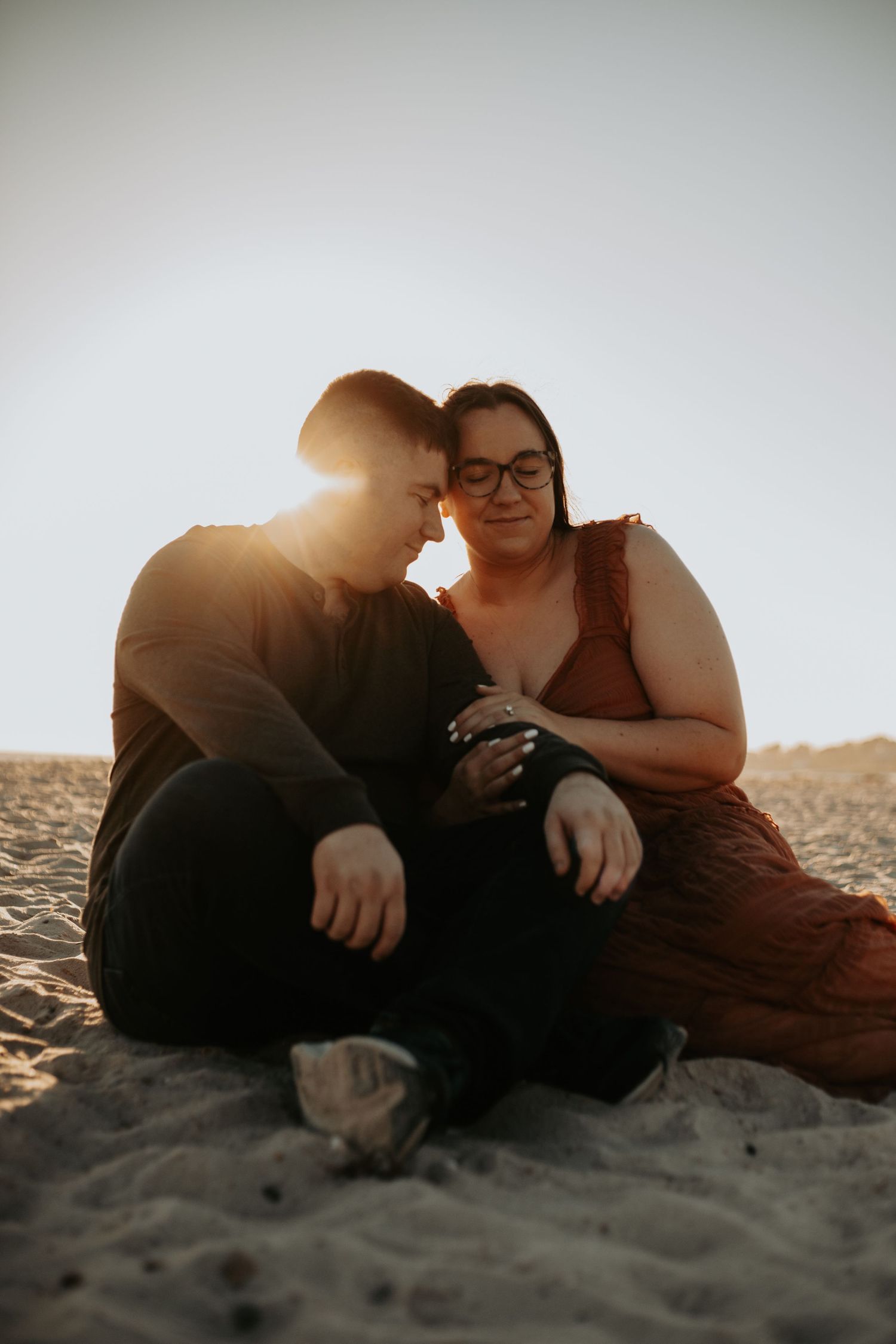 Engagement session at Harkness Memorial State Park.