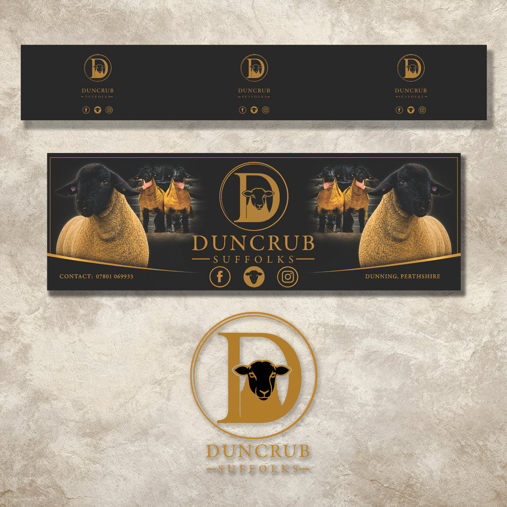 Coordinating pen surround, banner & logo combo