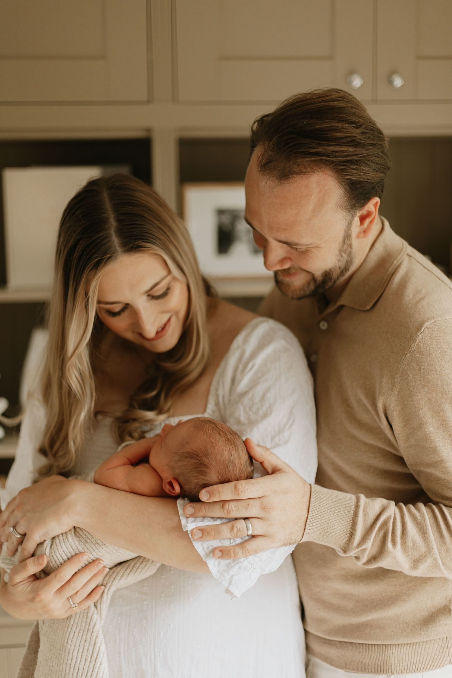 Mum, dad and baby photoshoot at home in Canterbury Kent