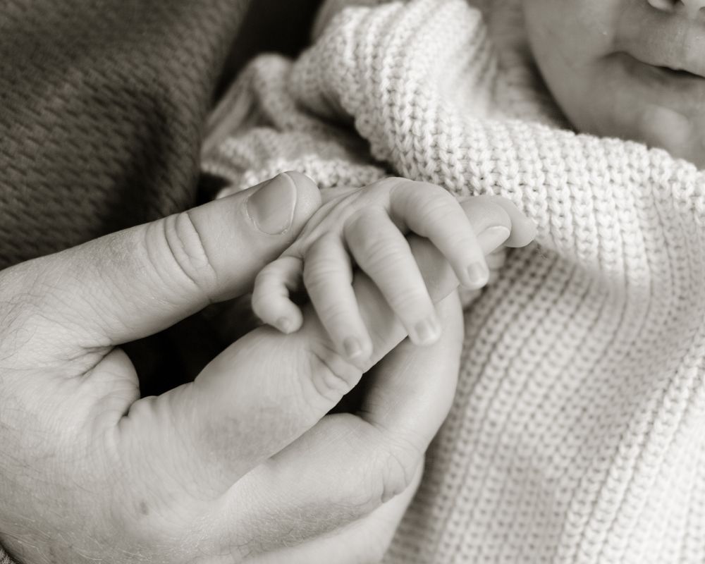 Studio newborn family photo