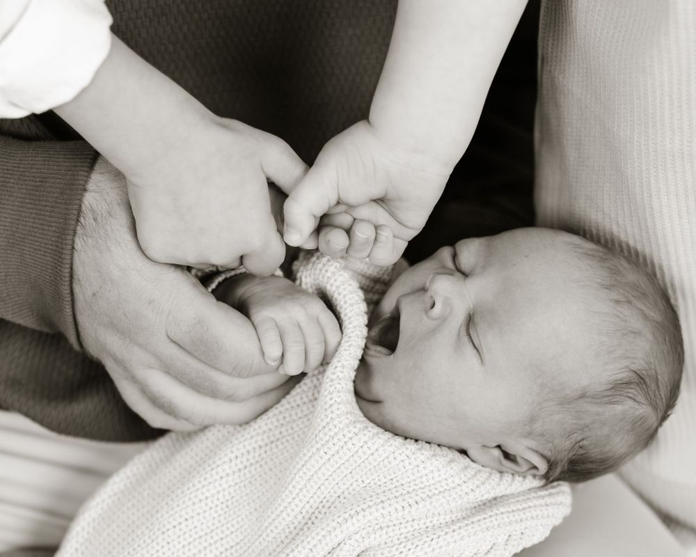 Studio newborn family photo