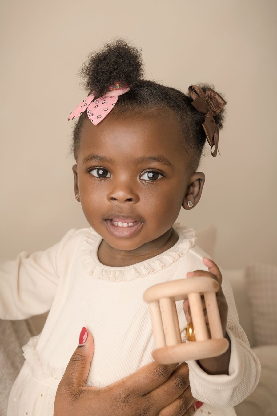 A one year old milestone photography session.