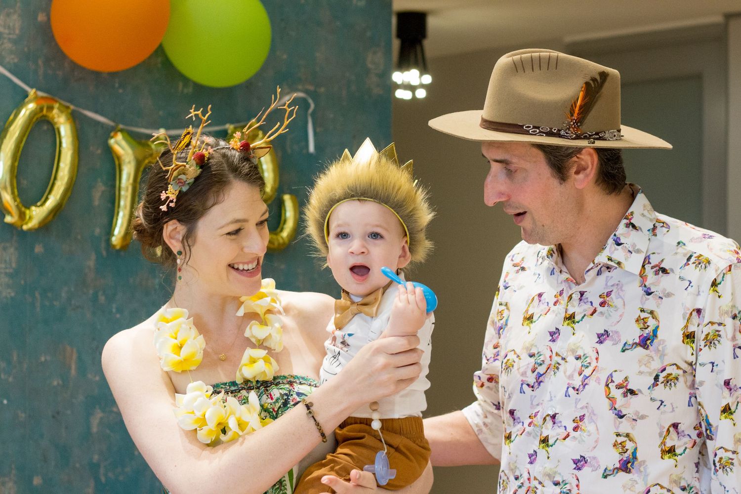 Family portrait. First birthday party in Dorado, Puerto Rico.