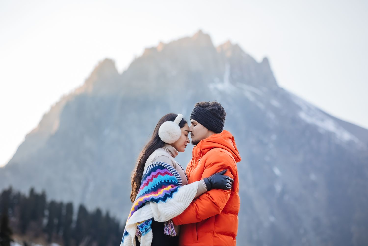Romantic Travel inspired and pre-wedding vows amidst Gulmarg mountains, fine-art editorial photography by Beginnings For You
