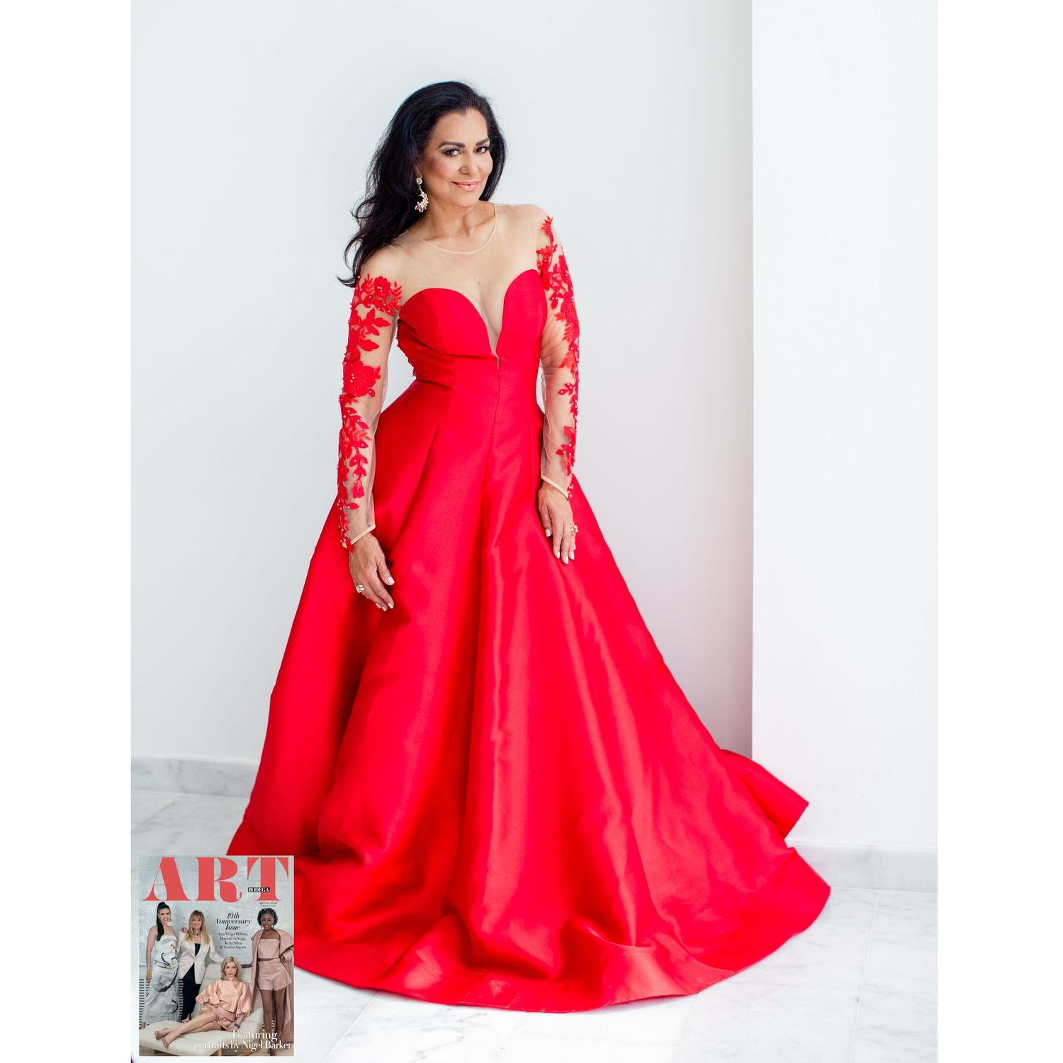 Portrait of woman. Photographed for Art Bodega Magazine. Summer 2023. 10th anniversary issue. 50 Most Beautiful in the Arts & Philanthropy.