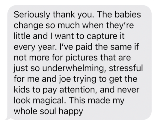 Seriously, thank you. The babies change so much when they've little and I want to capture it every year.