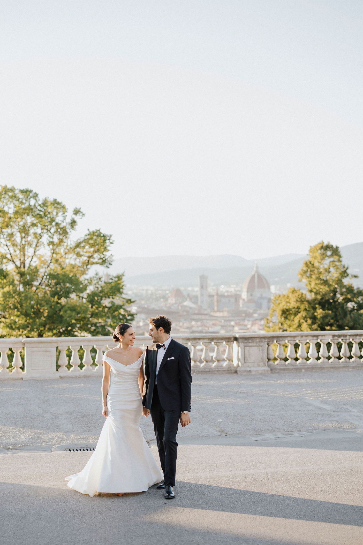 Romantic moment between two people in love