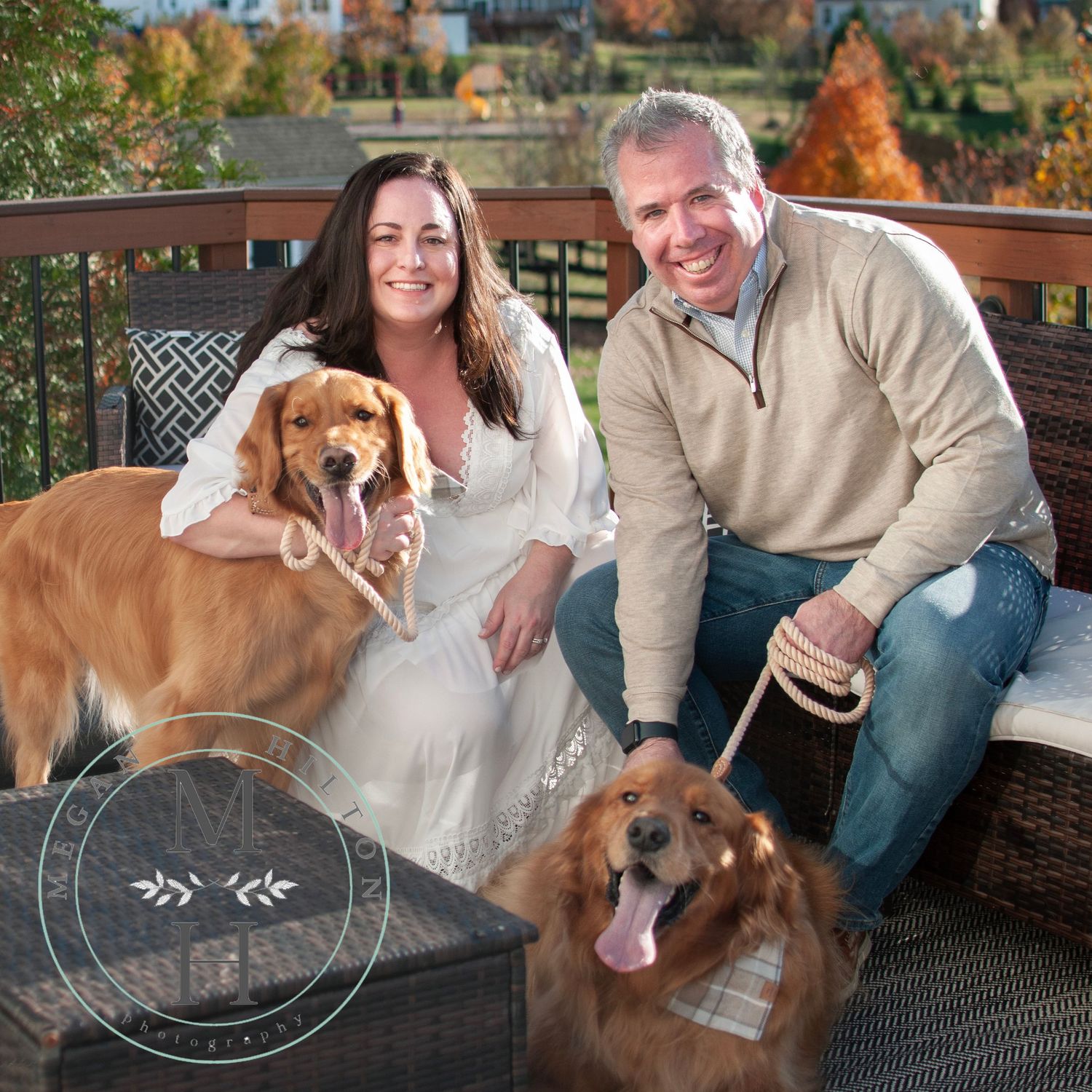 Family with pets photo