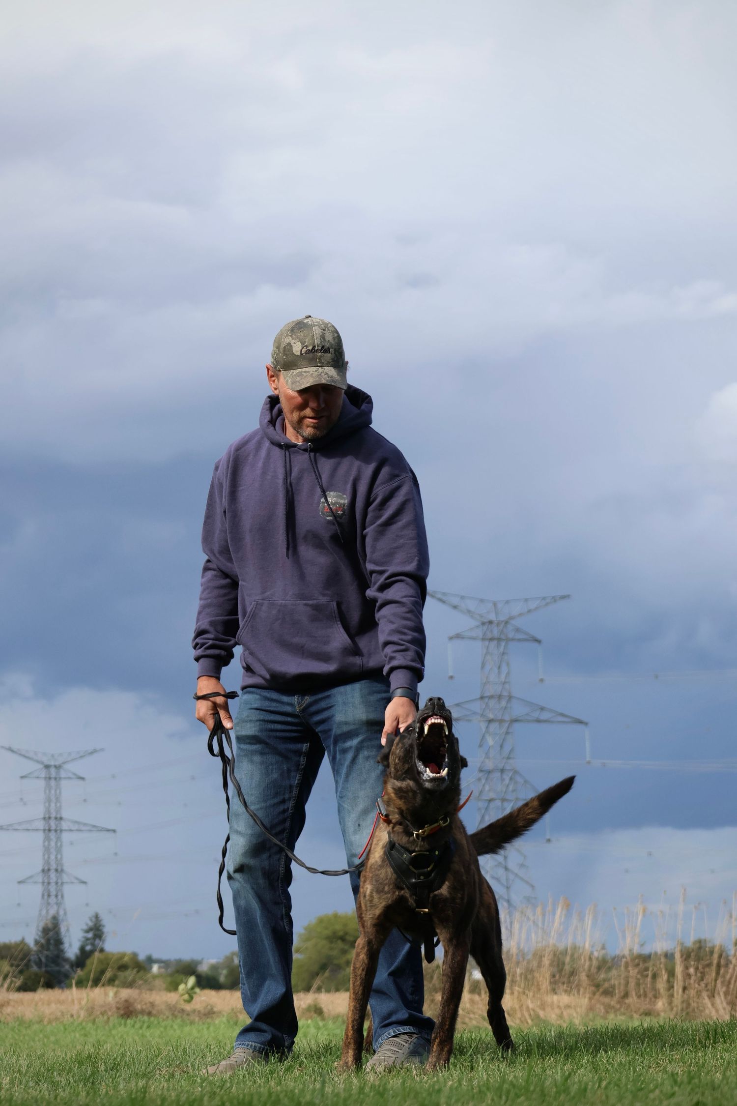 Dog and owner portrait