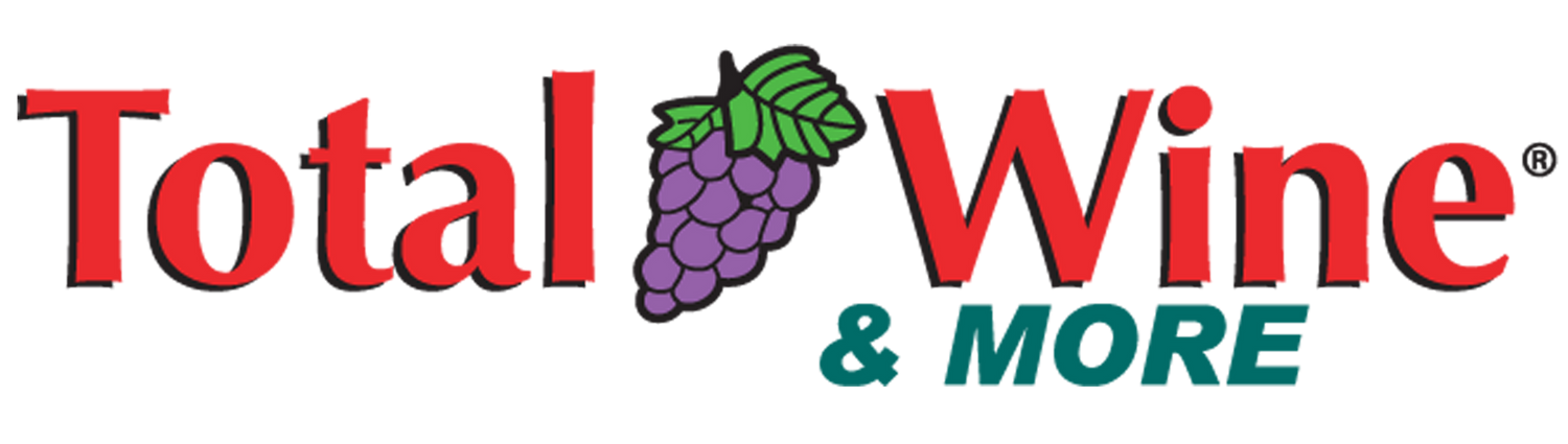 Total Wine & More company logo in red and teal with a purple grape cluster icon.