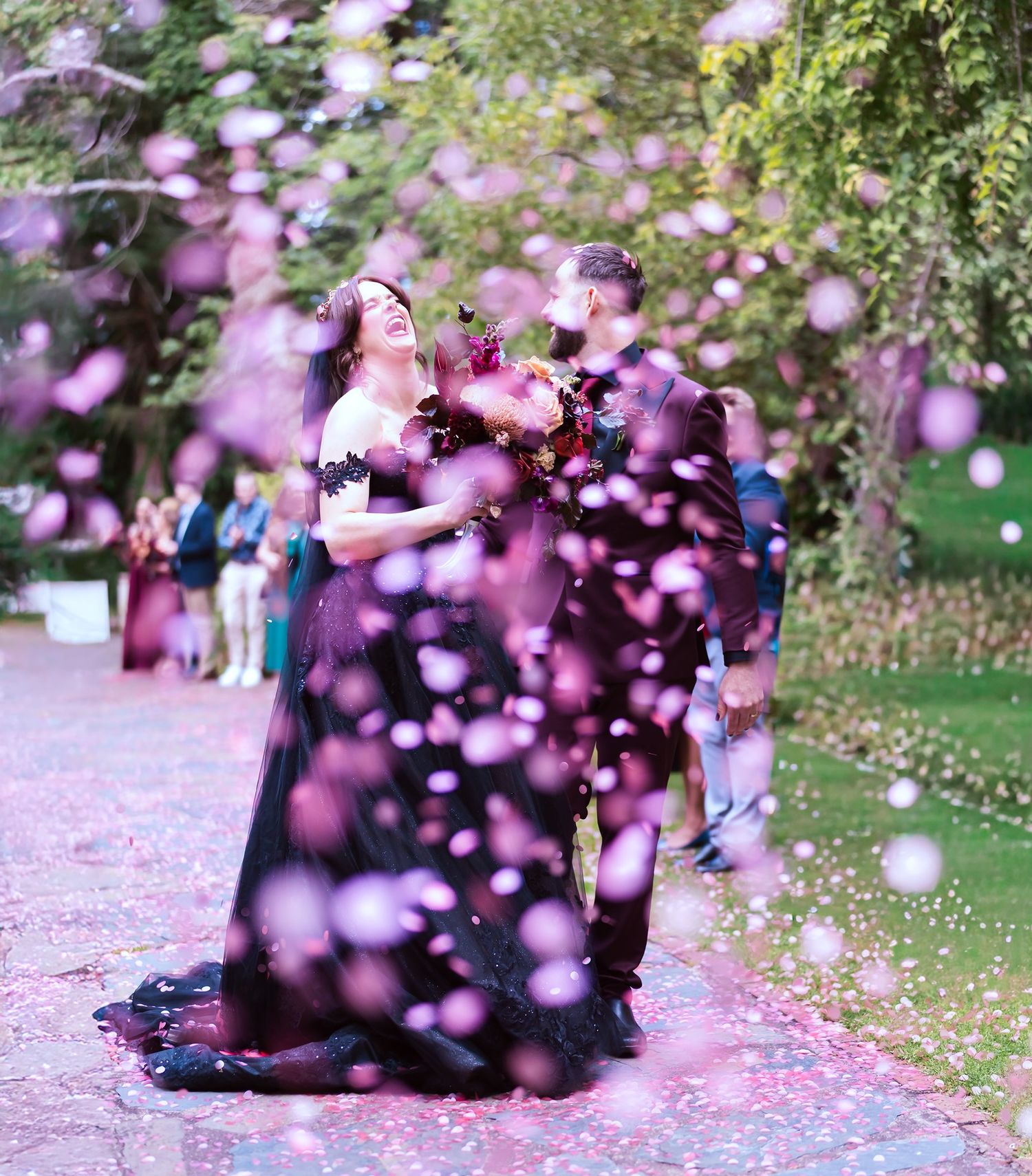 Non-traditional photography of bride and groom portraits at The Manor, SA captured by Wollongong wedding photographer Serene Coleman.