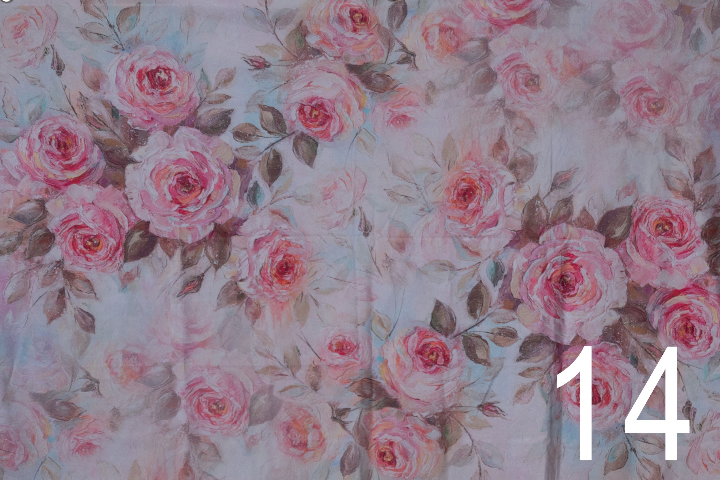 Delicate pink roses and brown leaves create a romantic vintage floral wallpaper pattern.