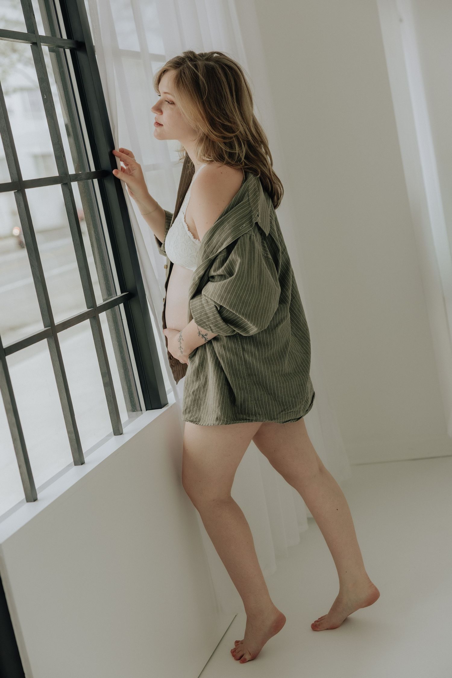 Natural light Maternity session at Gallery 48 in Rochester, NY.