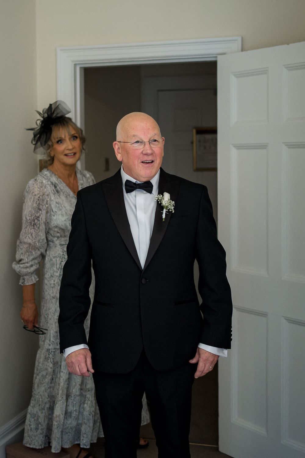 Candid emotional wedding moment father and bride Kelham House