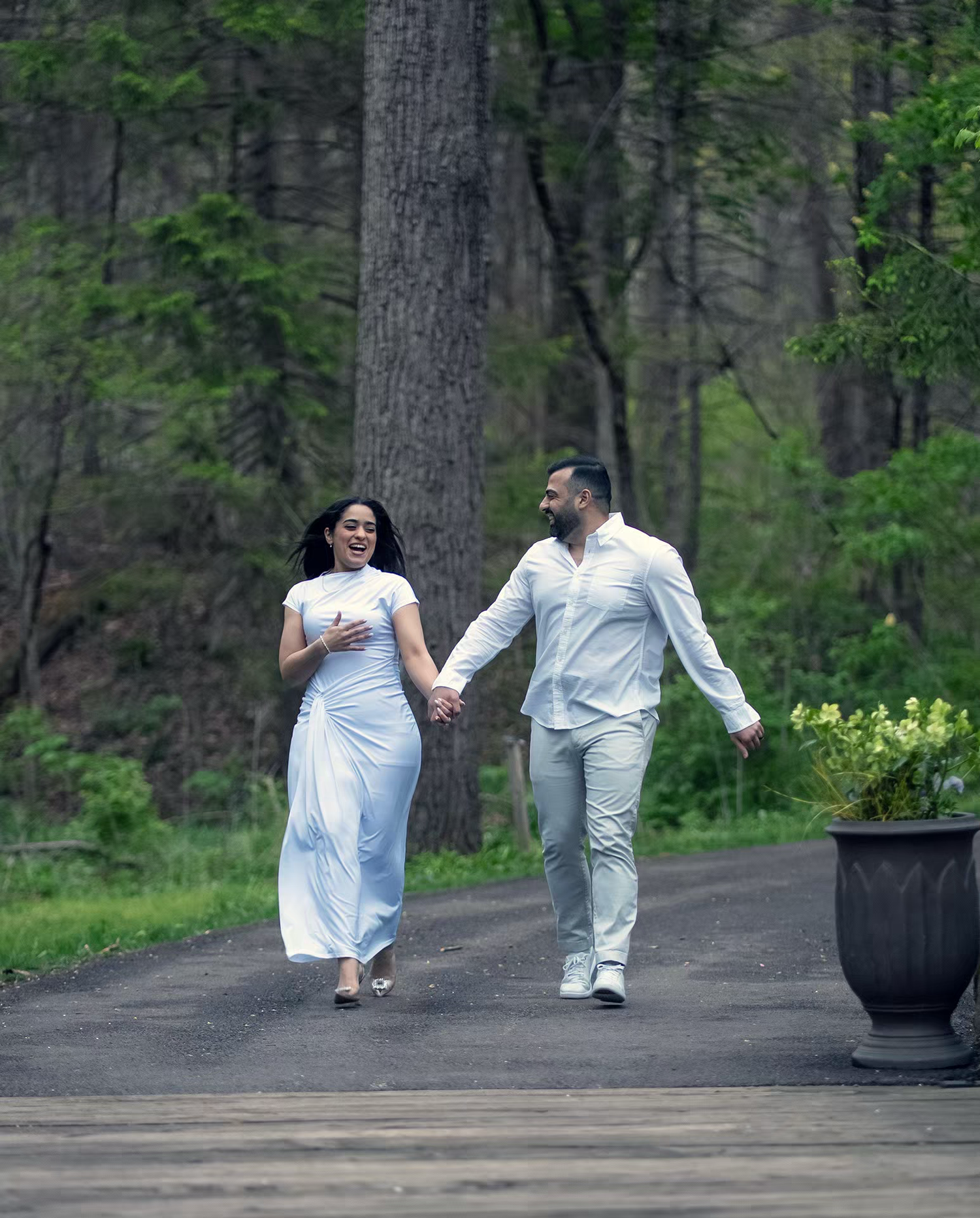 playful engagement couple photo by sassi photo
