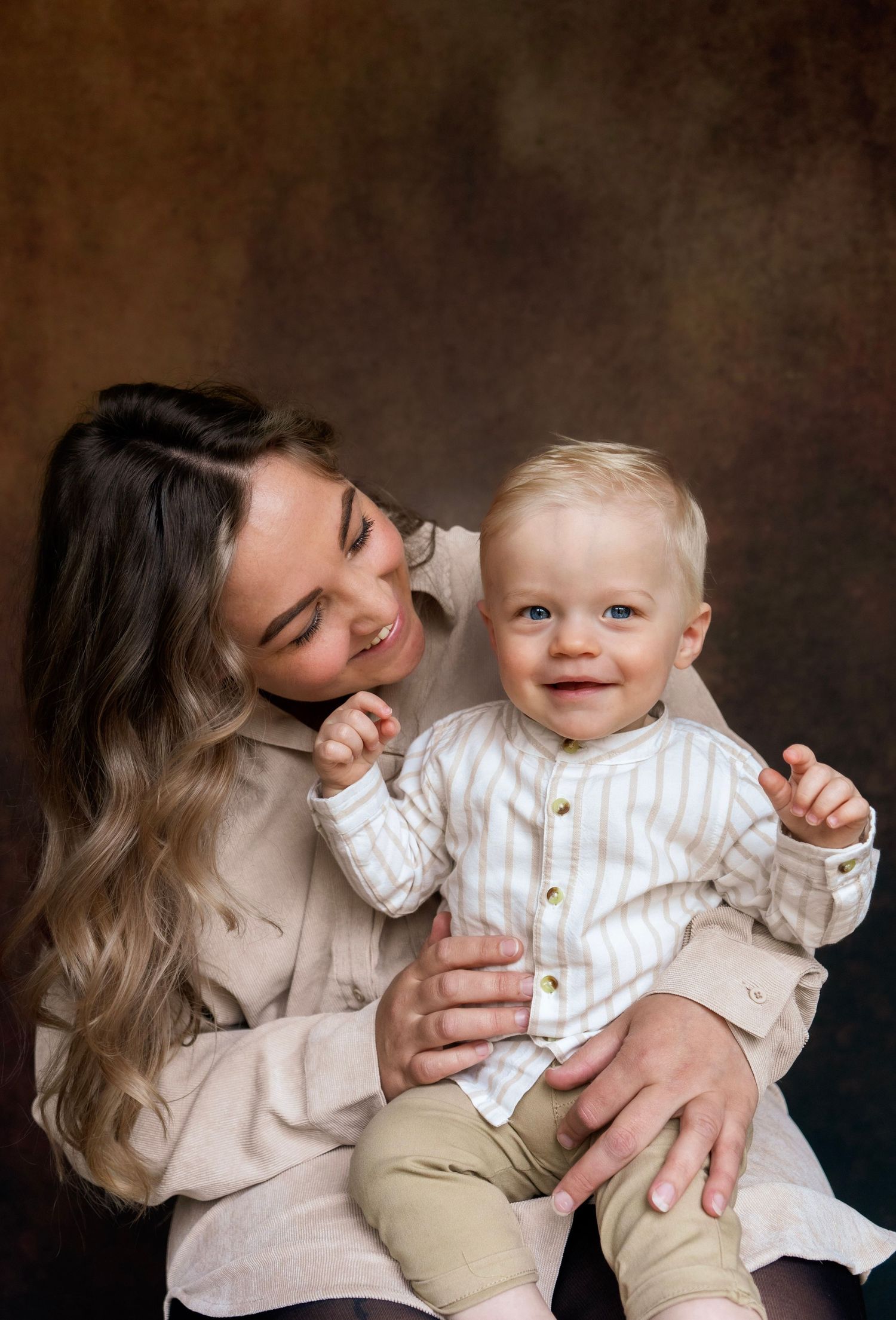 Moeder en zoon fotoshoot in Putten