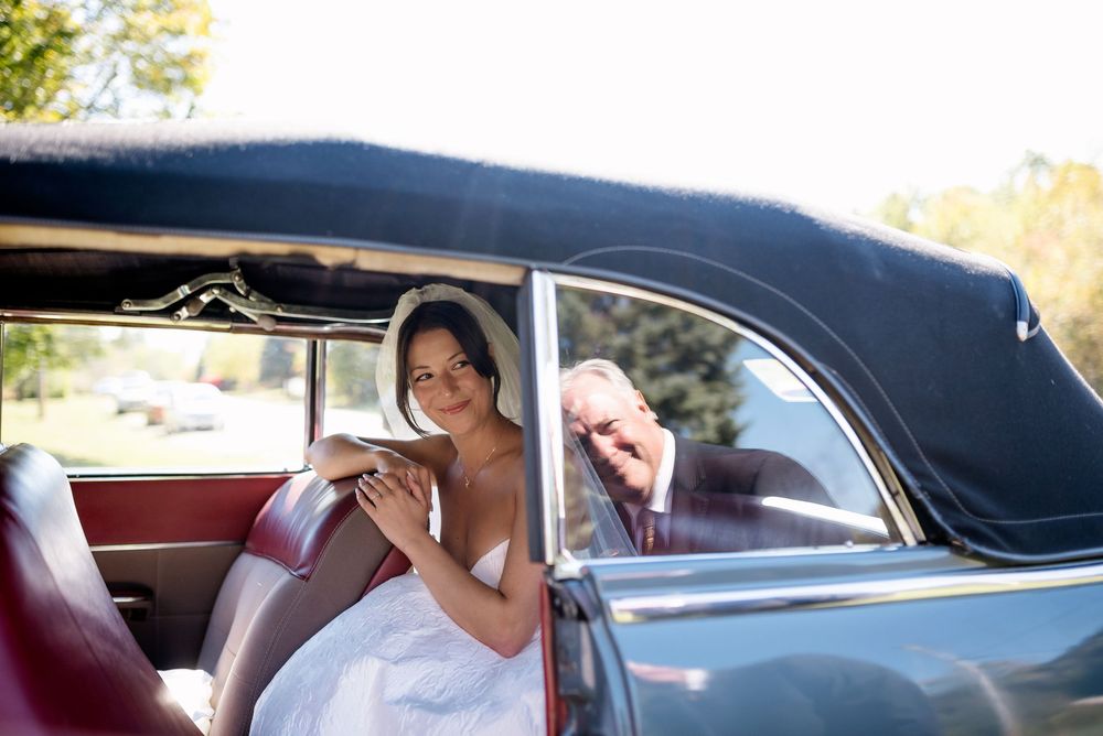 A collage of four photos showing someone in a car, focusing on driving scenes and interior vehicle shots.
