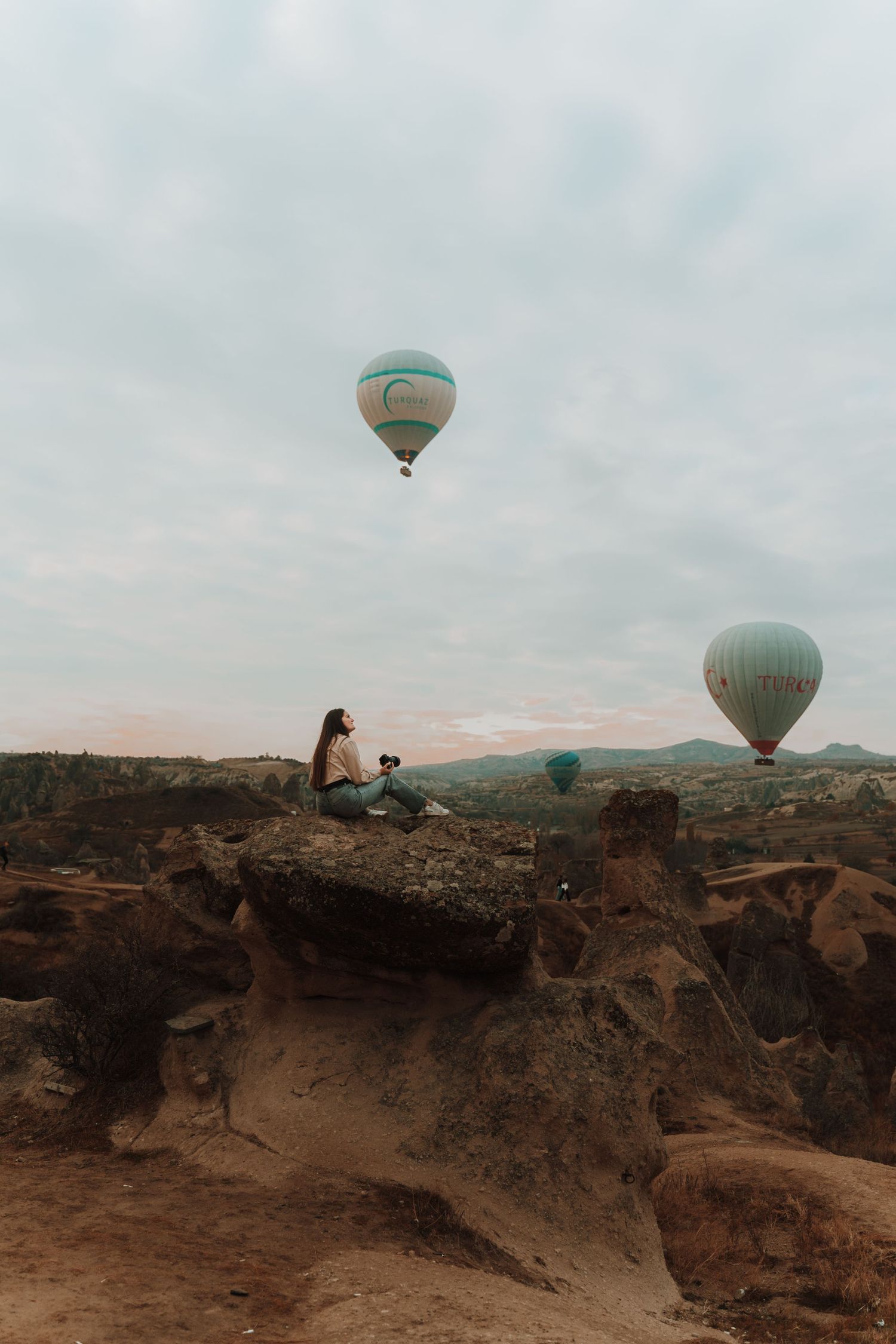 imagination valley, cappadocië, luchtballonnen Cappadocië, Göreme, zonsopkomst, Vallei, luchtballonnen