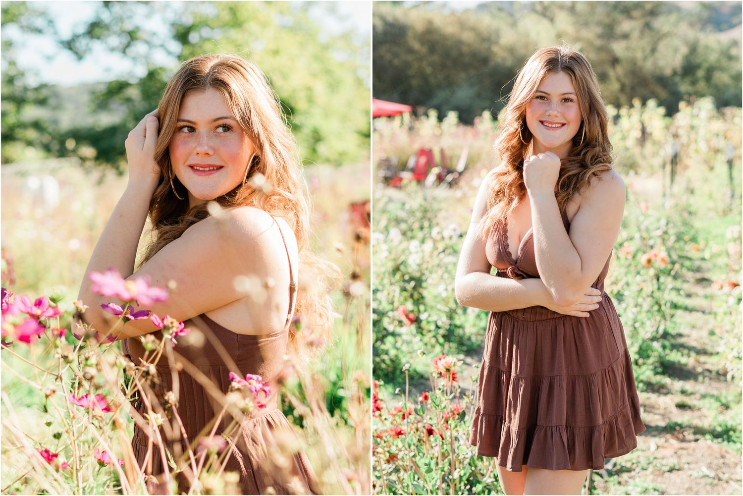 senior session in flower fields for slo high senior san luis obispo senior photographer