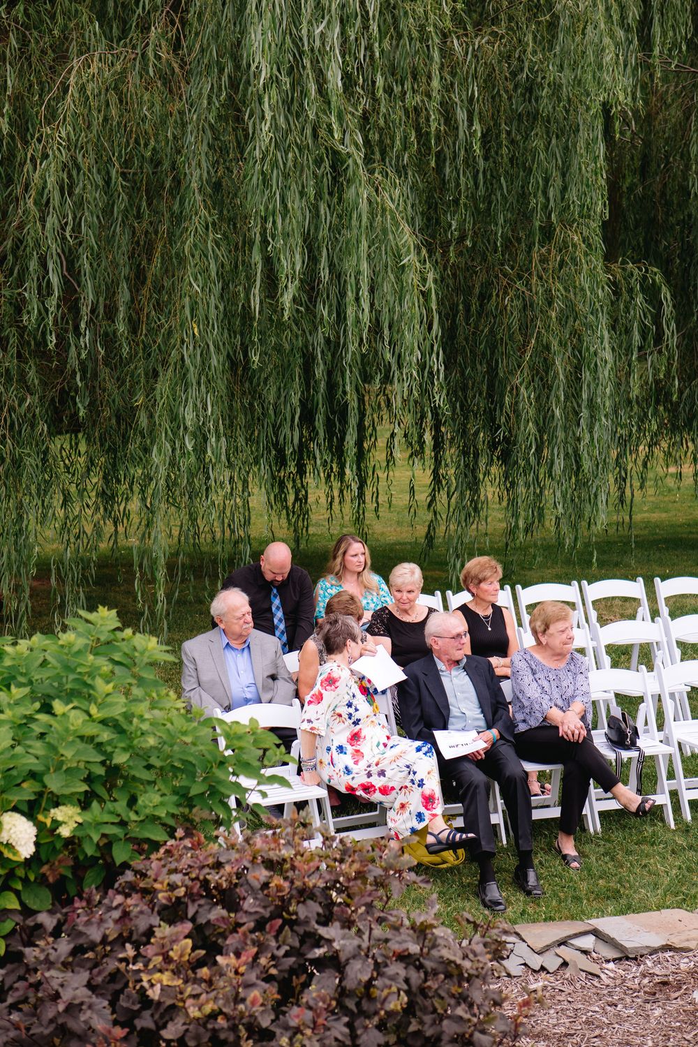 Ceremony at Binksberry Hollow Wedding in Wilson, New York photographed by Jess Trankle Images Buffalo and Rochester Wedding Photographer.