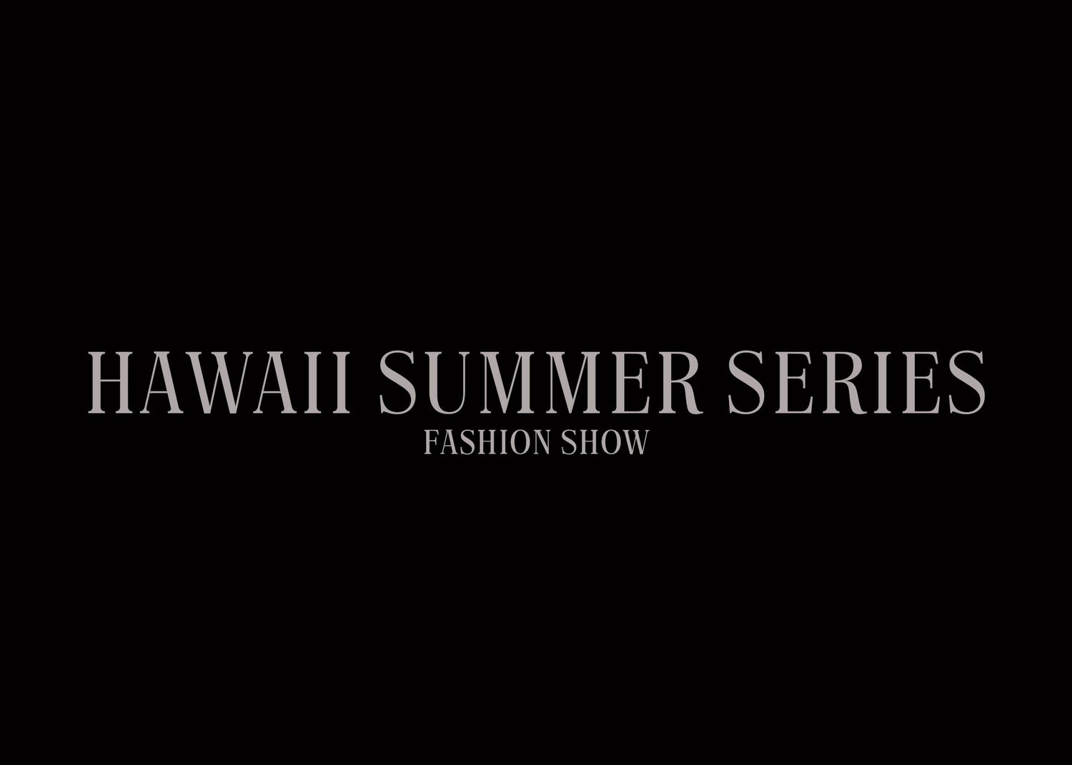Text reading 'International Fashion Week' in white letters on black background.