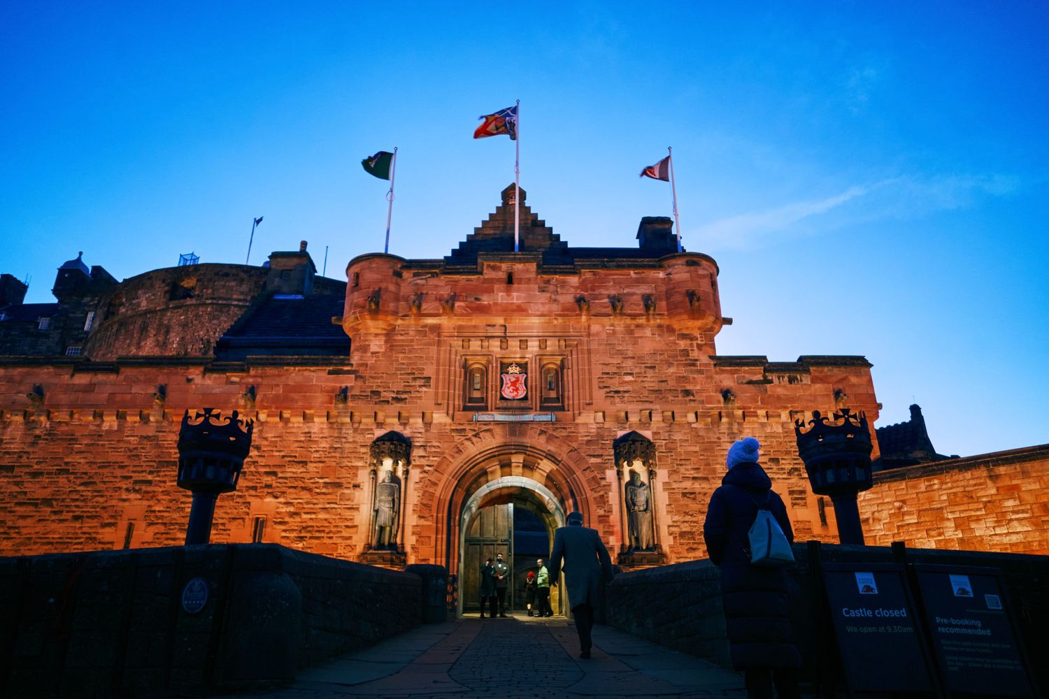 Edinburgh Castle as an people are arriving for the 10 year anniversary event for Never Such Innocence.