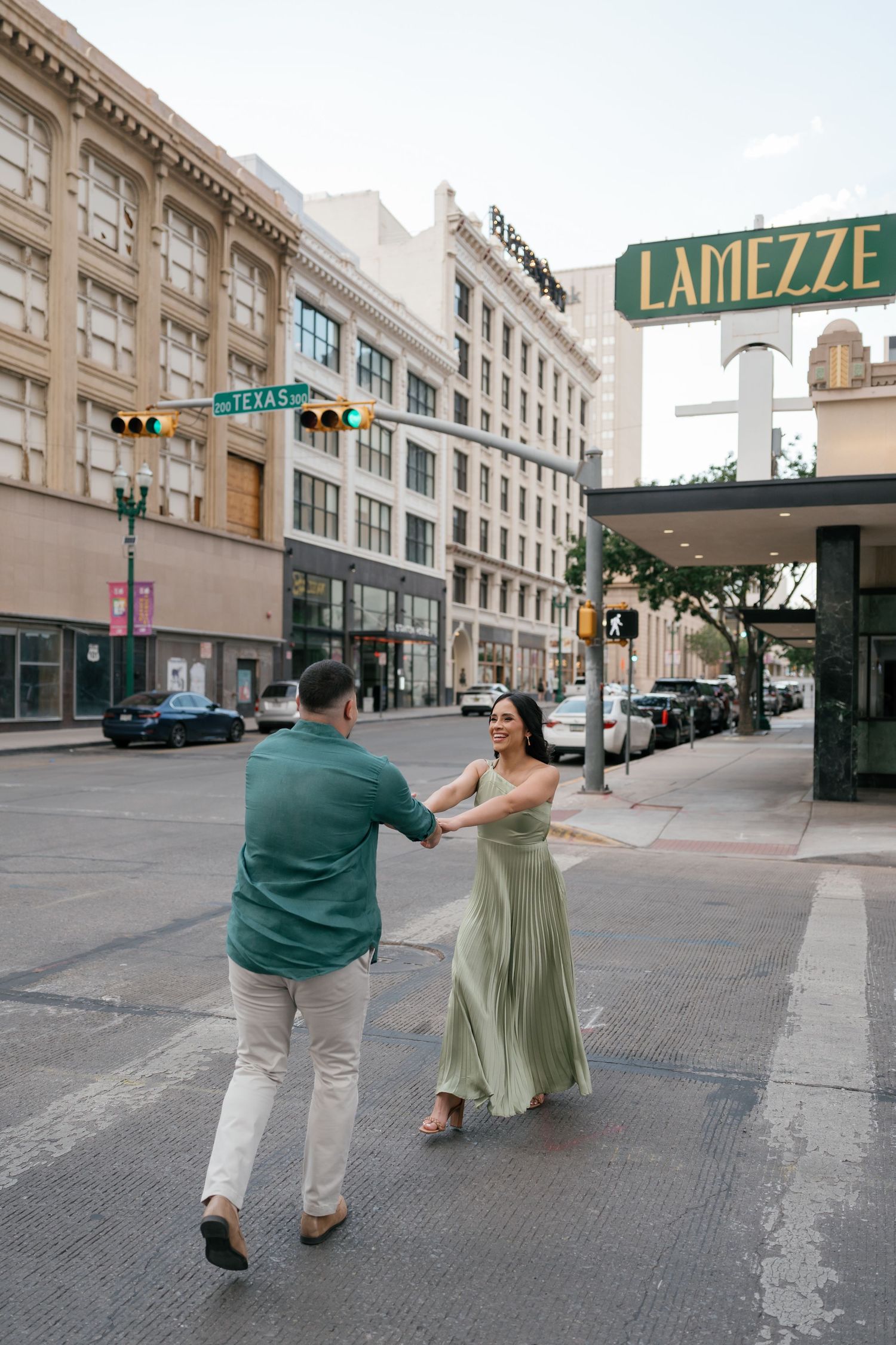 Engagement photo session in Downtown El Paso