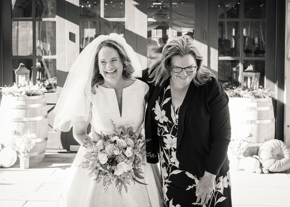 A collage of black and white wedding photos showing couples, flowers, and celebrations at various ceremonies.