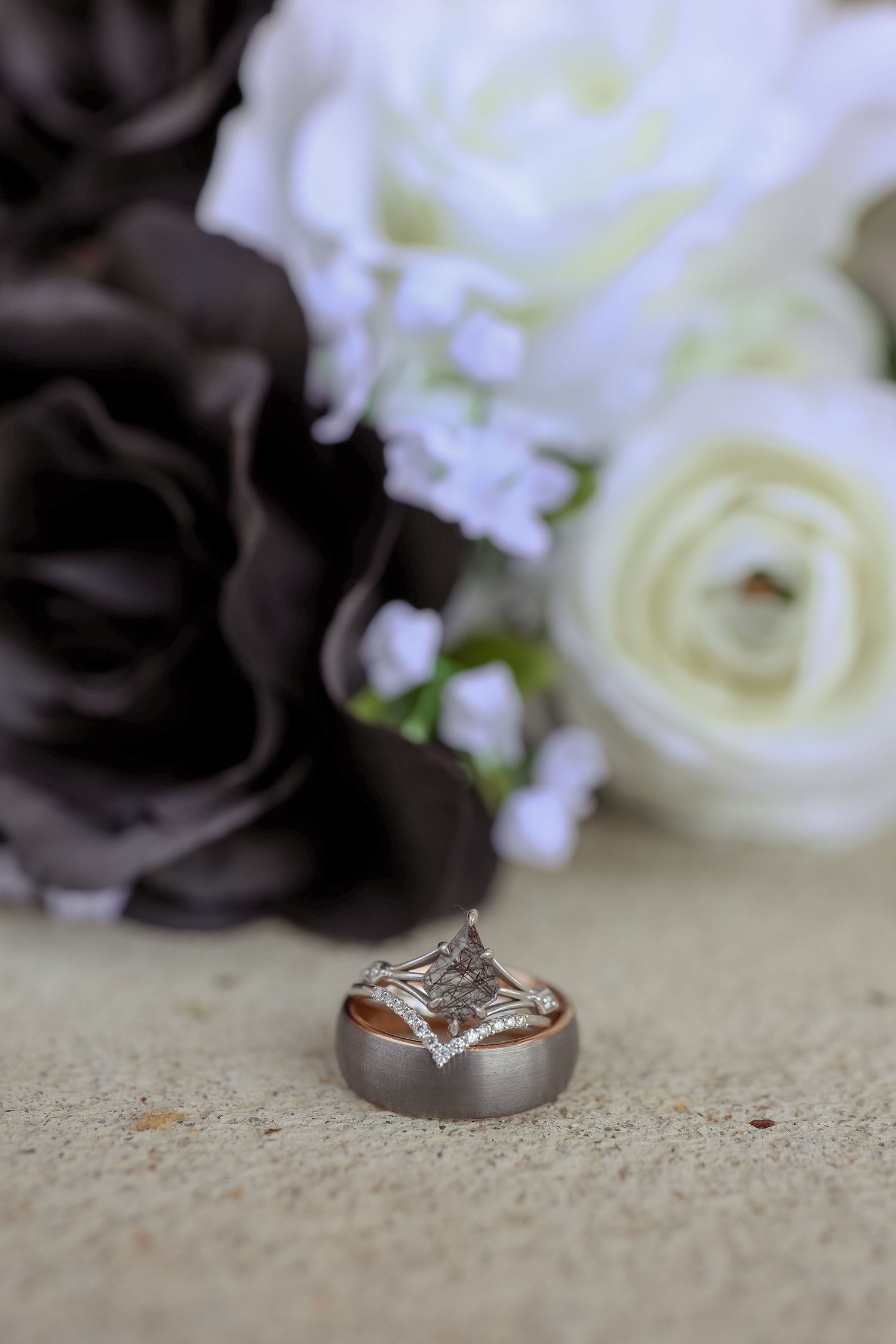 Wedding ring detail shots