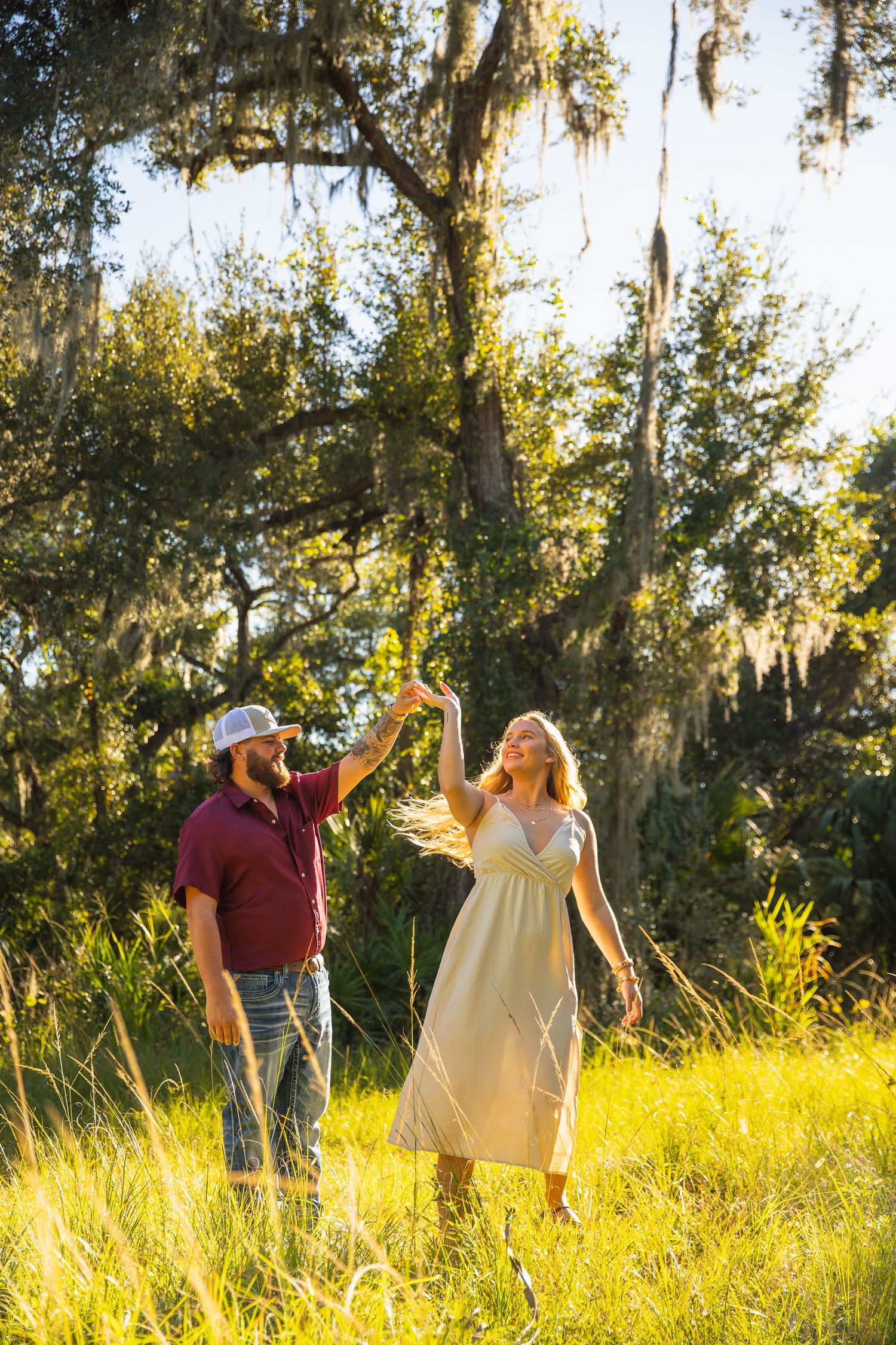 Intimate Fort Myers maternity session featuring Eric and Taylor in warm, natural light with soft, documentary-style moments.